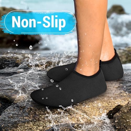 Water Shoes for Women Men Swim Beach Sea Shoes Lightweight Barefoot Aqua Socks Quick Dry Breathable Swimming Pool Wet Shoes for Surfing Running Diving Yoga Kayaking Travel Holiday Essentials — view 2