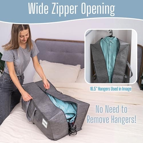 VENO 6 Pack Heavy-Duty Extra Large Moving Bags W/Backpack Straps, Moving House Essentials, Strong Handles & Zips, Clothes Storage, Packing, Laundry Bags, Reusable and Sustainable (Gray, 6 Pack) — view 5