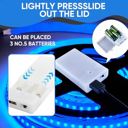 3 X AA USB Battery Pack For LED Lights, 4.5 V Case With On/Off Switch — view 6