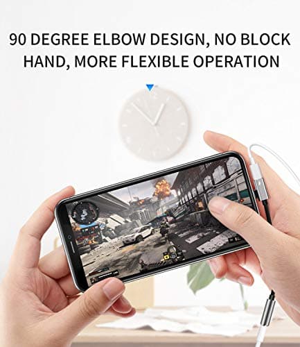 Lightning Headphone Charging Jack Adapter for iPhone (2in1) Car AUX Audio Headphone Converter for Apple Phone Dual Plug Splitter for iPad Plug with Charge Splitter for iPhone 14 Pro Max — view 5