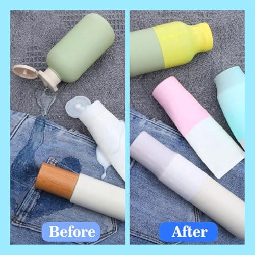 Silicone Leak-Proof Caps,10 PCS Silicone Bottle Covers for Travel Leak-Proof Elastic Sleeves, Anti-Spill Protectors & Silicones Caps Bottle Sleeve for Spray Refillable Cosmetic Wine Bottles — view 5