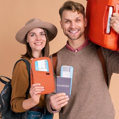 Vinsani Passport Holder Travel Wallet, RFID Blocking Document Organiser — view 6