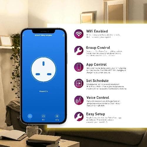 Maxim Smart Plug Adaptor - White - WI-FI - UK 3 Pin - MS1GWIFIPLUG1PKB — view 5