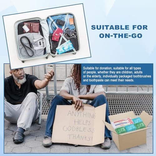 20 Bulk Hygiene Kits,Disposable Toothbrushes with Toothpaste and Comb — view 4