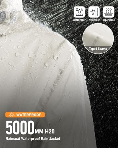 Outdoor Ventures Women's Raincoat Waterproof Rain Jacket Foldaway Hood — view 5