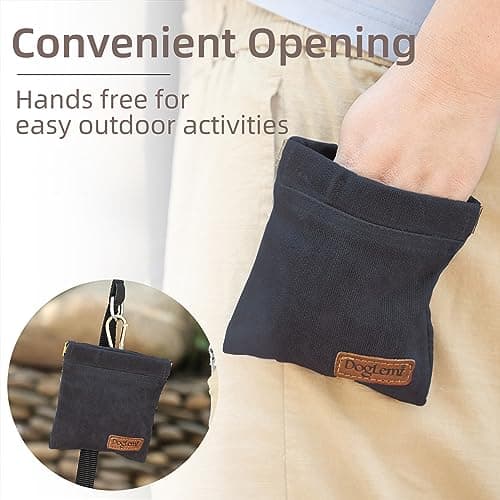 Duuclume Dog Treat Bag, Puppy Dog Training Pouch Hands-Free Walking Dog Treat Pouch, Includes Carabiner, for Pet Puppy Travel or Outdoor Use (Navy) — view 3