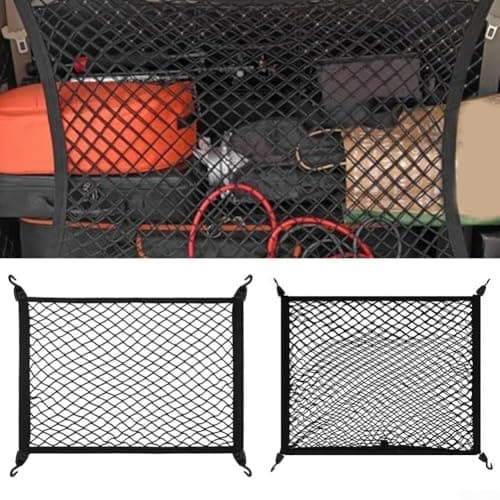 FUANA Car Trunk Storage Net 80x60cm, Elastic Luggage Organizer for Black — view 3