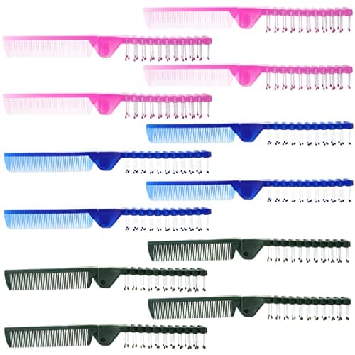 12pcs Plastic Folding Comb Set Portable Travel Hair Care
