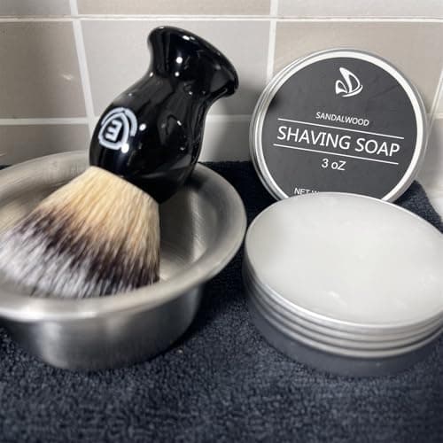 Shaving Soap for Men-Luxury Sandalwood Mens Shave Soap-Men's Shaving Cream Soap (1pack 3oz) — view 6