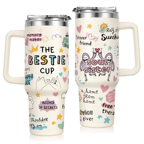 SteadStyle Best Friend Birthday Gifts for Women Water Bottle with Straw Lid