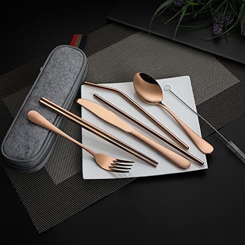 DEVICO Travel Cutlery Set, Stainless Steel Camping Cutlery Set for 1 — view 6