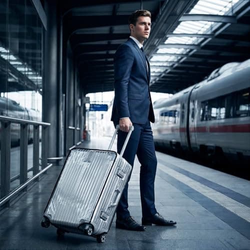 ZestCraft Clear PVC Suitcase Cover with Luggage Tag, Water Resistant — view 5