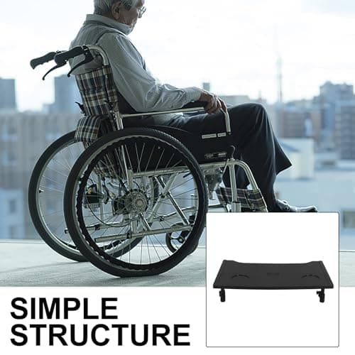 Wheelchair Tray Black ABS Rectangular Lap Desk with Cup Holder — view 6