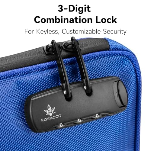 KOSMCCO Beach Locking Bag, 9x7.5 Inch Portable Safe for Phone, Wallet, Keys | Anti-Theft Locking Travel Pouch for Pool, Vacation (Blue) — view 4