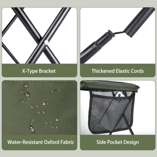 TranRantic Portable Camping Stool, 33×27×32cm Foldable Backpack Stool — view 4