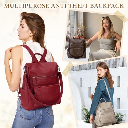 RAVUO Women Backpack,Fashion Faux Leather Anti-theft Ladies Rucksack Bag — view 6