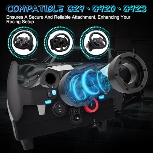 WODHMIEY 2.75in/70mm Universal Car Steering Wheel Hub,Steering Wheel Adapter Made Of Aluminum Alloy For LogitechG29、G920、G923、Thrustmaster Compatible With 13,14 Inch Wheel Hub Spacer — view 2