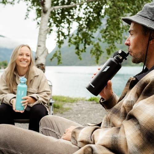 Sparrow Insulated Water Bottle 750ml FlipFlow Metal Drinks Bottle Straw — view 5
