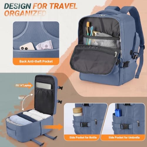 xlodea for Ryanair Cabin Bags 40x30x20 Cabin Bag Travel Backpack — view 3
