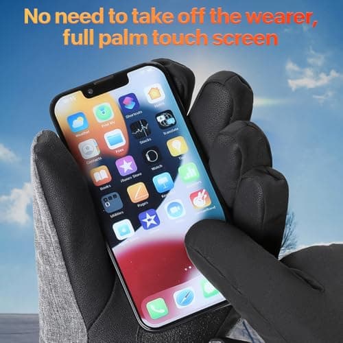 Heated Gloves,5V 5000mAh Rechargeable Heated Gloves for Men Women,Waterproof & Upgrade Non-Slip Electric Heating Glove for Motorcycling,Hunting,Skiing,Outdoor Work — view 6