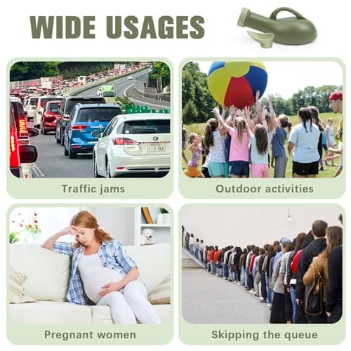 2 x Urine Bottles Male 1000ml Unisex Urinal Bottles for Men Women Portable Spill-Proof Female Pee Wee Containers with Screw for Bedridden and Elderly Car Travel Toilet Adult Kids Potty Night Pot WC — view 2