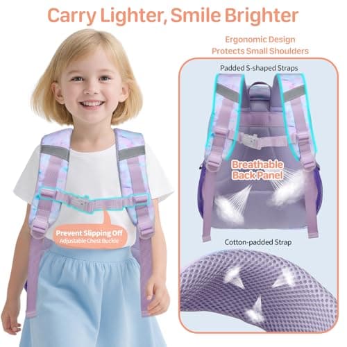 Bagseri Kids Backpack for Girls - 15L School Bag for Kids 4-8 Years — view 5