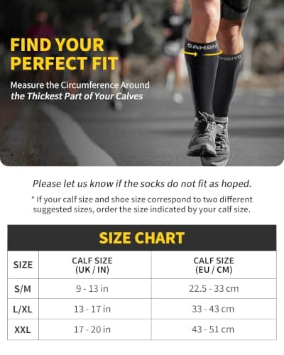 CAMBIVO Calf Compression Sleeves for Men & Women, 2 Pairs — view 2