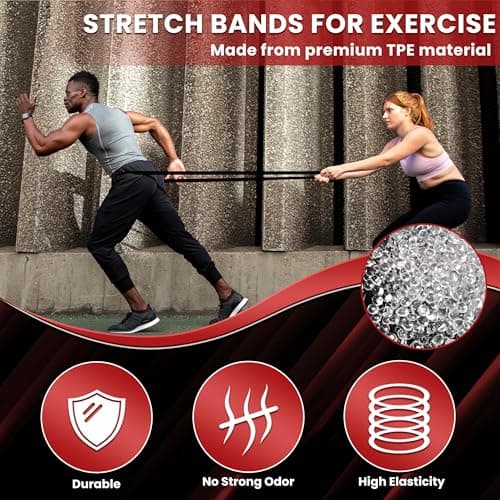 Resistance Bands Set, Exercise Band with Door Anchor for Men & Women — view 3