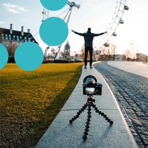 JOBY GorillaPod 3K Kit, Compact 3K Stand and Ballhead for Compact Cameras, Travel Tripod Kit for Cameras, Holds Devices up to 3 Kg, JB91507-BWW, Made in Italy, Black/Charcoal — view 6