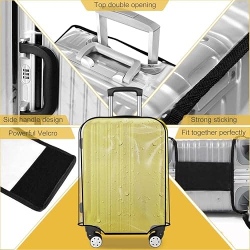 Clear PVC Suitcase Cover Protectors Transparent Travel Luggage Covers for Suitcase TSA Approved. (22 Inches) — view 2