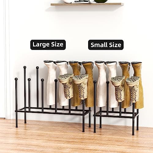 pickpiff Free Standing Shoe Racks - Black Metal Boot Rack, Shoe Organizer for Dorm Room, Closet, Entryway, Bedroom, Patio Outdoor, Hallway, Black Shoe Rack Organizer, Shoe Storage Fit for 4 Pairs — view 6