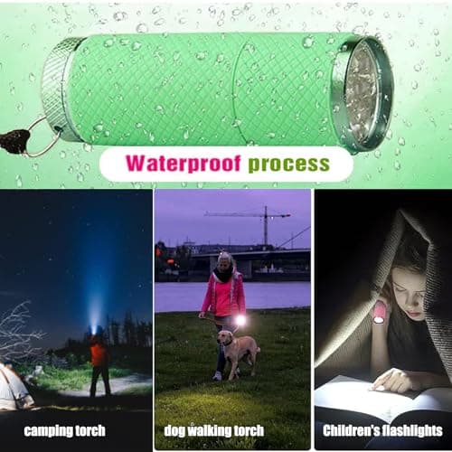 NIXRET Small Torch Super Bright with 9 LEDs, 4 Pack Torches Battery Powered, Camping Hiking Outdoor Gifts — view 6