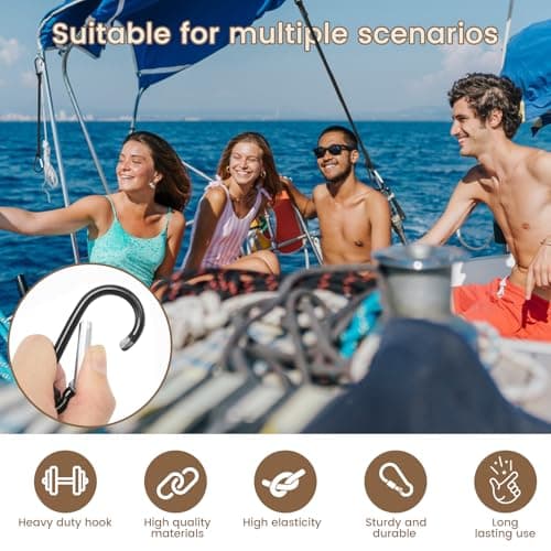 4Pcs 30cm Bungee Cords with Hooks Durable&Stretchable Bungee Straps — view 3