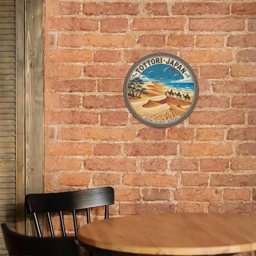 Tottori Sand Dunes Sea Camel Ride Winter Travel Metal Tin Sign — view 6