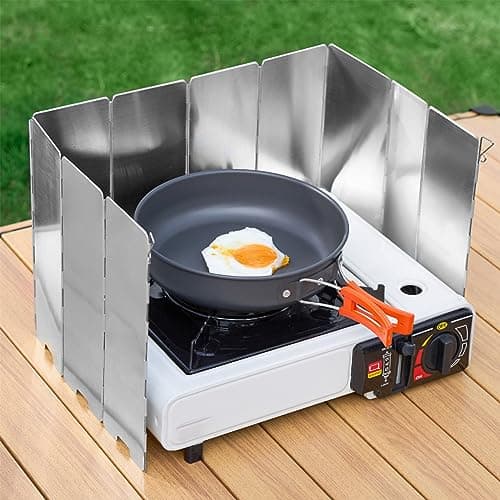Ithyes camping stove windbreak outdoor camping accessories 10 plates wind screen foldable camping gas stove windshield cookware equipment — view 6