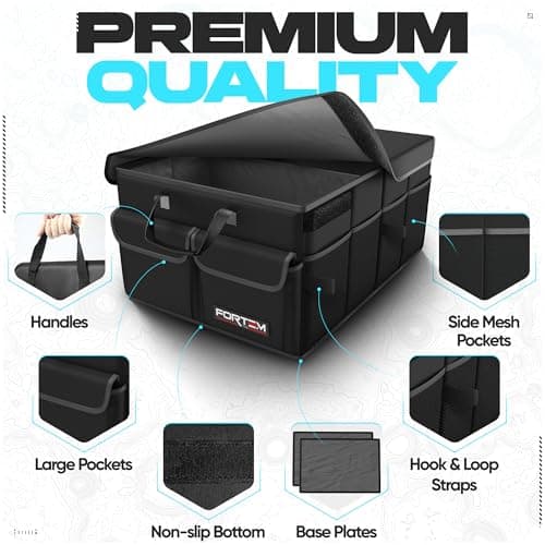 FORTEM Car Boot Organiser - Foldable Car Organiser & Storage for SUV Trucks — view 2