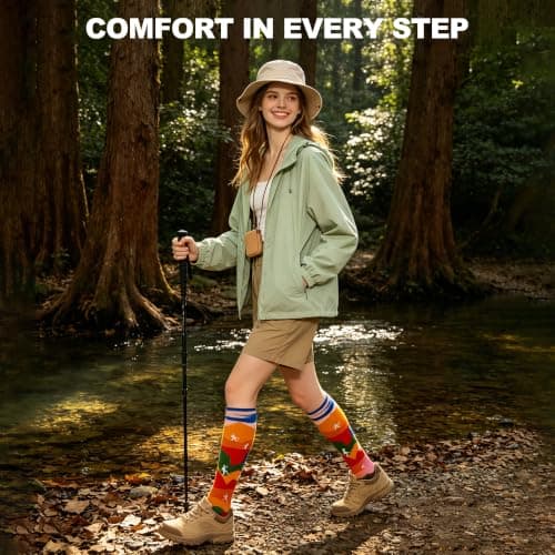 BISOUSOX Compression Socks for Women 15-20 mmHg Support Flight Socks — view 4