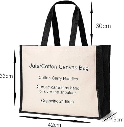 Print4U Just Married Large Canvas Tote Bag Bride Wedding Gift Bridal Bag Natural — view 5
