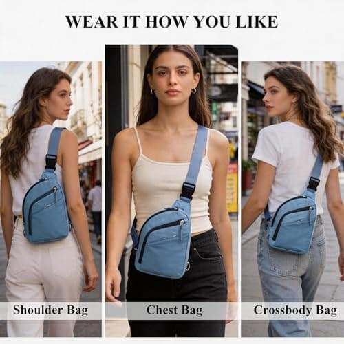 BIRDDIE Shoulder Bag for Women and Men, Anti-Theft RFID Crossbody Sling Bag — view 2