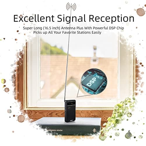 PRUNUS J-166 Portable Radio AM FM, Battery Operated Radio — view 4