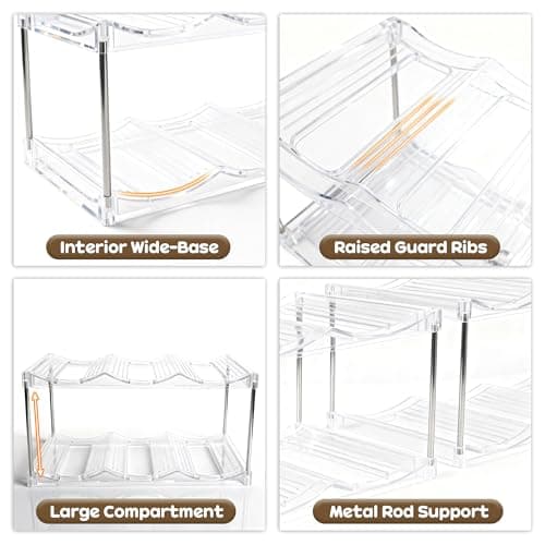 HENTPTD Stackable Water Bottle Organiser, Wine Bottle Holder for Cupboard — view 5