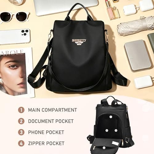 shepretty Women's Backpacks Anti-Theft Rucksack Shoulder Bags,8864-b — view 4