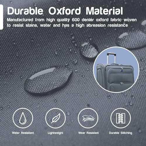 Aerostar Medium 26” Lightweight Softshell Expandable Suitcase, Integrated Combination Lock, 4 Wheels Check in Luggage for 15 to 20kg (Grey, 77 litres) — view 6