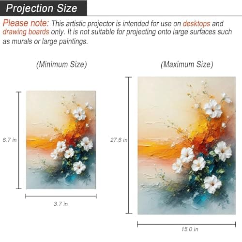 STDZQCWY Portable LED Art Projector for Tracing, HD Image Projection, with IOS/Android/WiFi/USB/HDMI Support, Desktop & Wall Canvas Projection, for Sketching, Painting & Cake Decorating — view 5