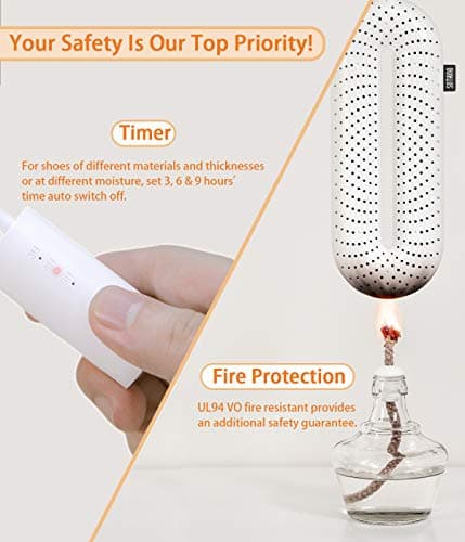 Snowpea Electric Shoe Dryer, Ski Boots Dryer, Shoe & Boot Warmer to Dry Sweaty Shoes & Eliminate Bad Odor, 3/6/9 Hours Timed Auto Self Off (Standard UK Plug) — view 5