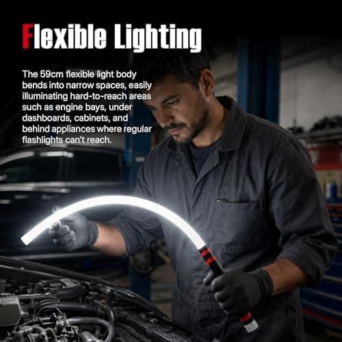 Mcbazel Flexible LED Flashlight Stick, Rechargeable Bendable Inspection Lamp — view 2