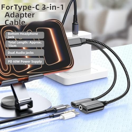 Travel USB C Headphone Compact Size Travel USB C Headphone Compact(Gray) — view 6
