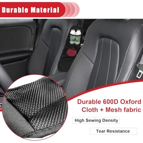QUICTO 2PCS Car Seat Storage Hanging Bag, Multi-Pocket Seat Side Organizer, Multifunctional Mesh Net Pocket, Can Hold Mobile Phone, Wallet, Glasses, Suitable for Cars, SUVs, Trucks — view 6