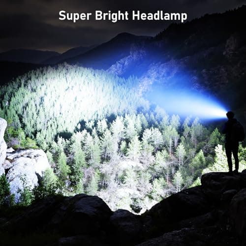 Blukar Head Torch Rechargeable, 2 Pack 2000L Super Bright Headlamp-8 Modes — view 2