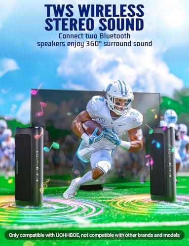 UOHHBOE 30W Bluetooth Speaker, Portable Waterproof Speaker with Deep Bass — view 2
